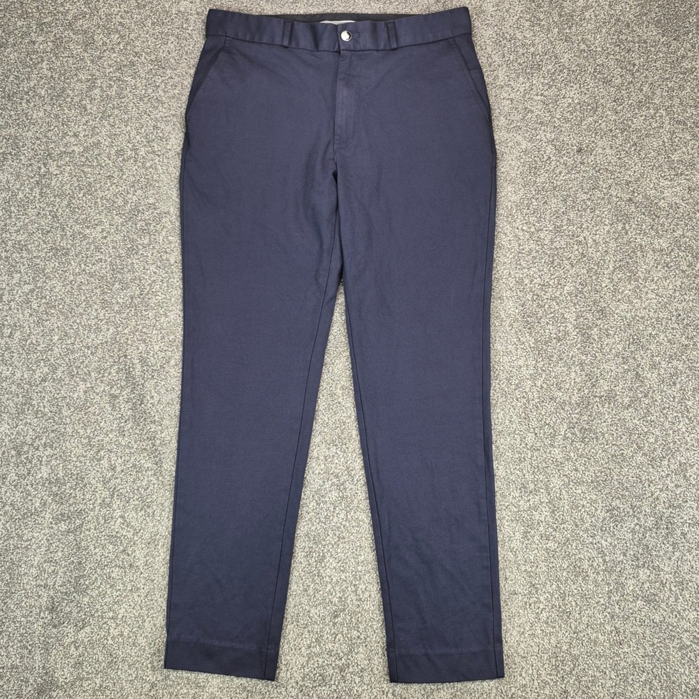State and Liberty Pants Mens 31 Navy Blue Athletic Fit 4-Way Stretch